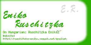 eniko ruschitzka business card